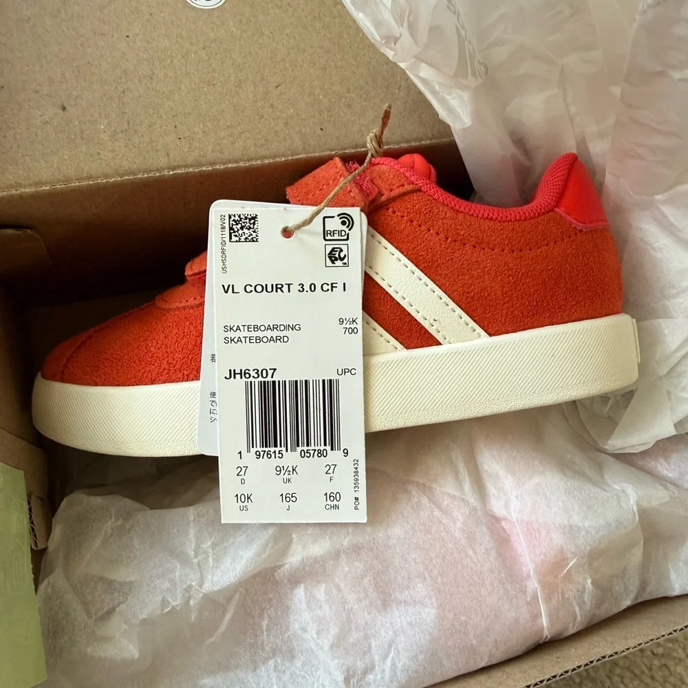 Adidas VL Court 3.0 CF I Toddler Shoes size 10T